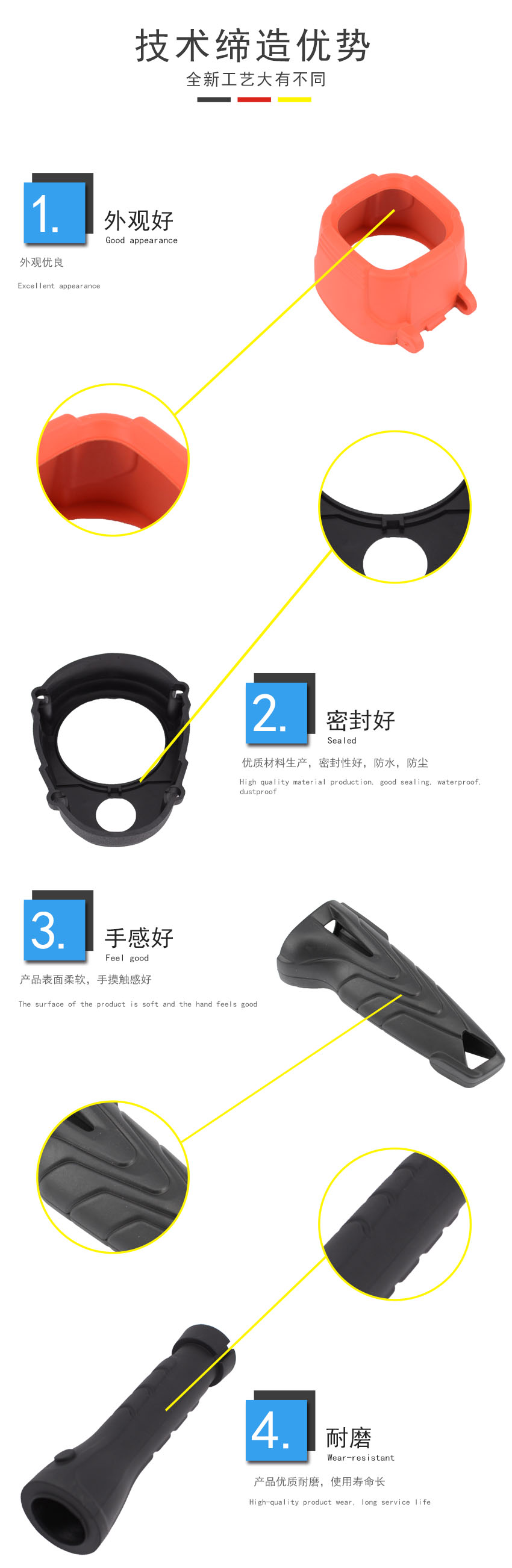 手電筒防摔橡膠保護套