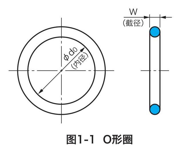 O型密封圈截面圖